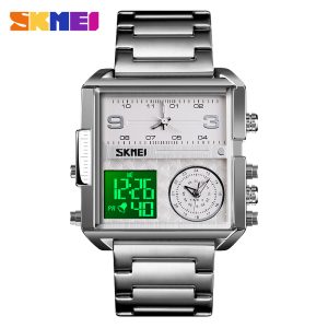 SKMEI 1584 Men’s Digital Quartz Watch, Silver Model