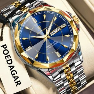 POEDAGAR 674 Men’s Stainless Steel Quartz Watch