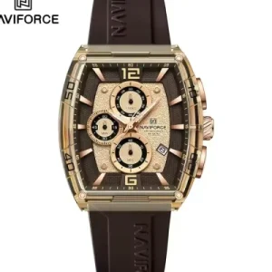 Naviforce NF6101 Men’s Watch – Rose Gold Coffee