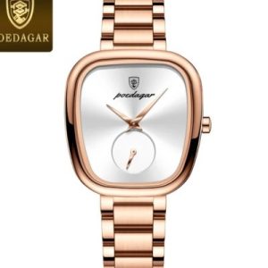 POEDAGAR 783 Waterproof Luminous Hands Female Watch Luxury Rose White