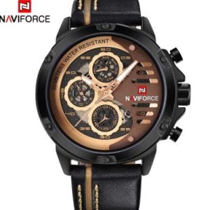 Naviforce 9110 – Black & Rose Gold Chronograph Men’s Watch