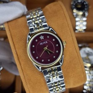 OLIYA 6658 Women’s Watch – Golden Silver Rose