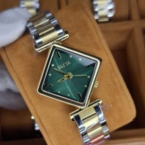 OLIYA 6819 Women’s Two-Tone Green Dial Watch