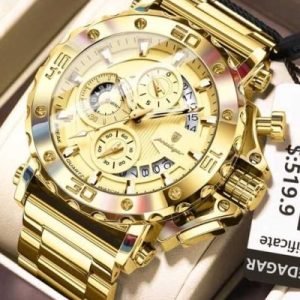 POEDAGAR 892 Men’s Oversized Steel Quartz Watch