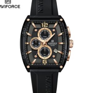 Naviforce NF6101 Men’s Watch – Black Rose Gold